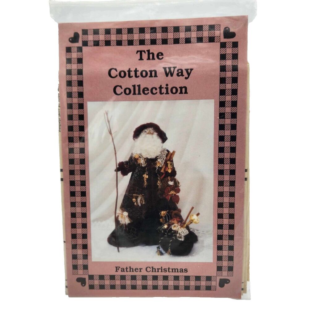 The Cotton Way Collection FATHER CHRISTMAS 24" Doll Sewing Pattern Victorian Vtg